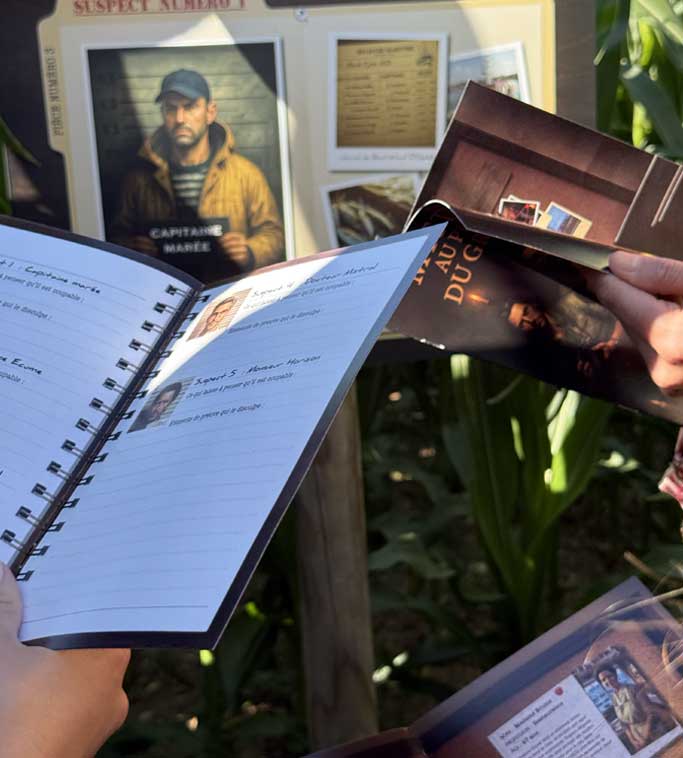 Ados participant à un escape game dans le labyrinthe de Wissant